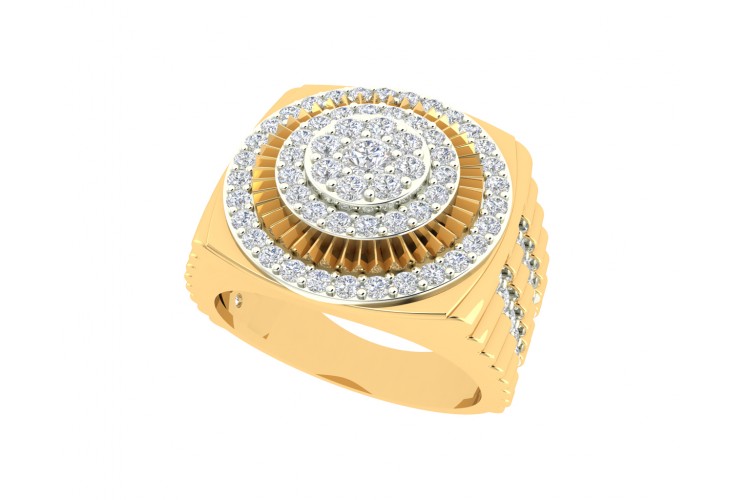 Paton Mens Diamond Ring in hallmarked 18k Gold with Diamonds